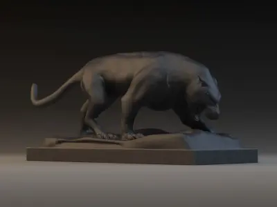 cheetah sculpture 3D model