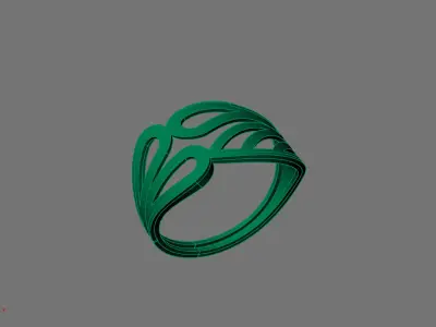 Women Ring Plain Ring Ready STL 3DM Models Womens Rings 3D print model 17