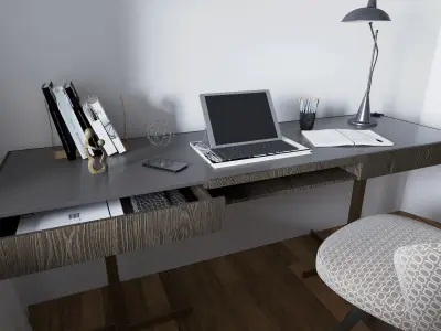 Desk with chair 3D model