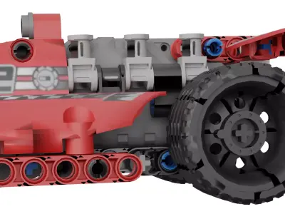 LEGO Race Car Low-poly 3D model