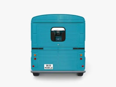 Citroen HY Blue with interior 3D model