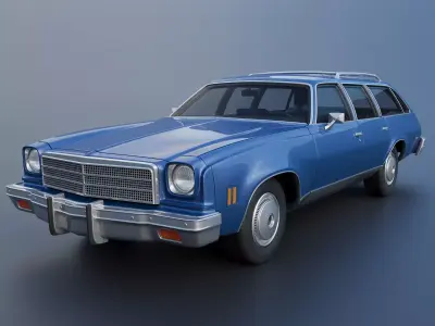 Chevrolet Chevelle Malibu Wagon 1974 3D print model