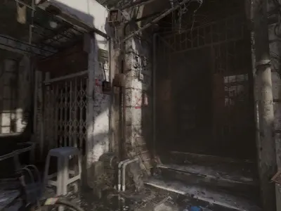 Old Building Door 3D model