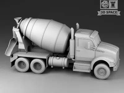 concrete mixer 3D print model