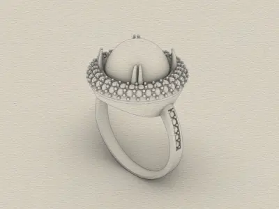 Mabe Pearl Ring mod02 3D print model