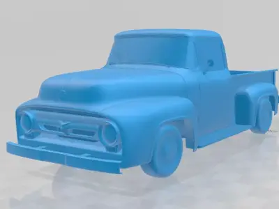 1956 F100 Pickup Truck  - Solid Body 3D Model 3D print model