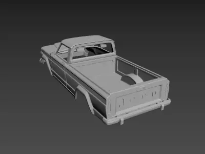 Jeep J10 1986 Body For Print 3D print model