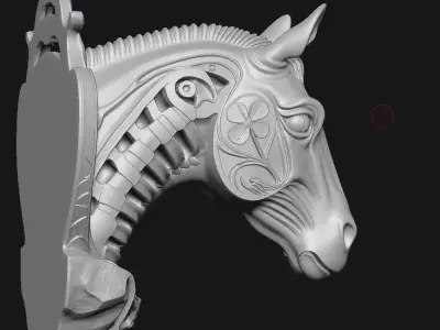 horse 3D print model 4