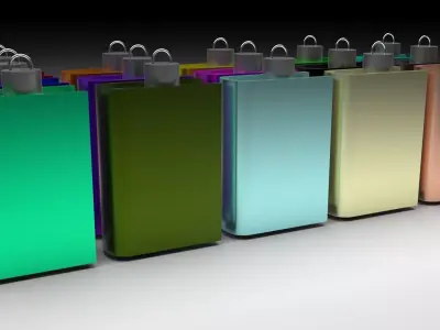 Books Christmas Ornaments Set 3D model