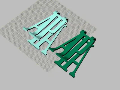 Money Clip with AP letters 3D print model