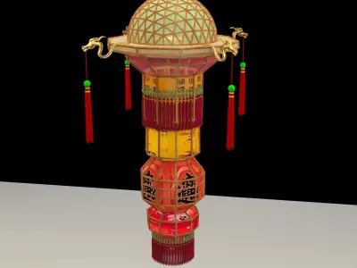 Chinese royal palace lantern 3D model get