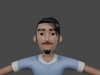 Human Stylized Rigged 3D model