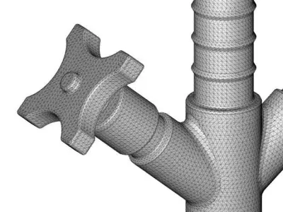 Elegant Wash Mixer Tap 3D print model
