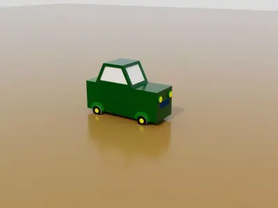 Low Poly Car  Low-poly 3D model