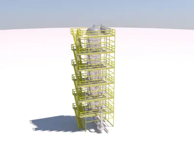 Refinery Distillation Column 03 3D model