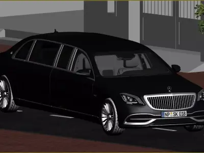 Mercedes Benz S650Pullman Maybach 3D print model