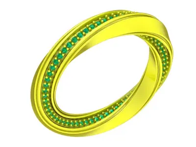 Luxury Slim Eternity Pave Diamond Ring for Women  4525 3D print model