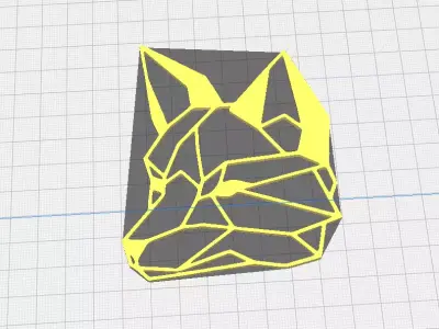 wall decor wolf 3D print model
