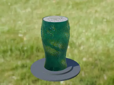 Futuristic Decor Crystal Shape Low-poly 3D model