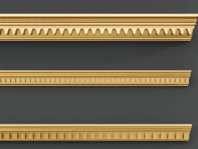 Classic carvings moldings and gypsum cornice 8 Low-poly 3D model