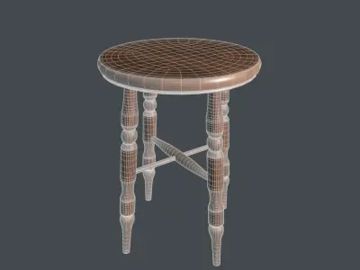 Chair Grunderzeit Classical Style 01 Low-poly 3D model
