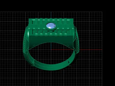Print Ready STL 3DM  Gents Rings Diamond Men Ring  3D print model 88