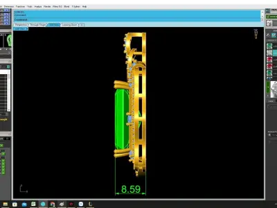 Luxury Emerald Cut Gemstone Pendant with Pave Diamond Frame 4257 3D print model