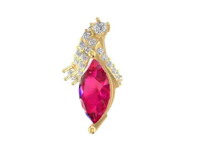 Luxury Marquise Gemstone Pendant 3D Model 2240 3D print model