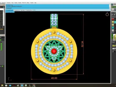 Luxury Sacred Geometry Diamond Pendant 3D Model 3928 3D print model