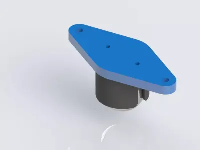 rueda loca negra bacrlico  Free 3D model