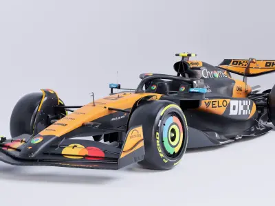 F1 2025 Mclaren MCL39 Formula 1 Race Car Low-poly 3D model Low-poly 3D model