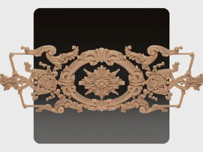 Carved decor for cnc 38 3D model