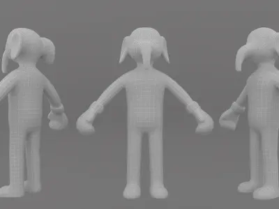 Boxing Elephant Animal Animated Low-poly 3D model