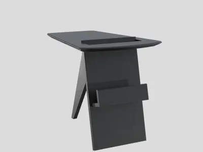 MagazineTable-black Lacquered Low-poly 3D model