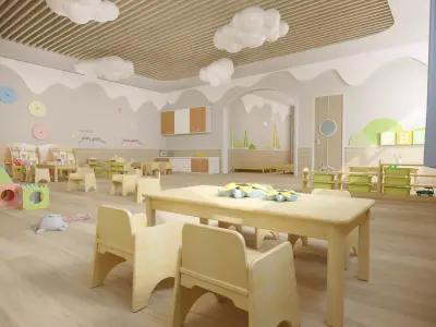  Kindergartenpreschool education training roomearly  3D model