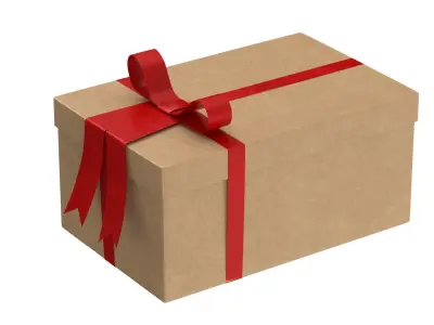 paper gift box v1 3D model