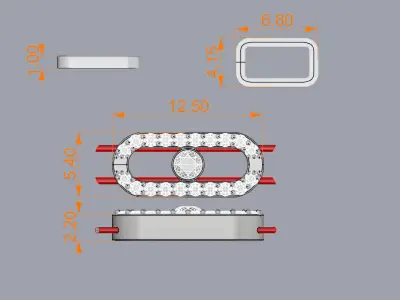 Messika Bracelet Jewelry Gold 3D print model
