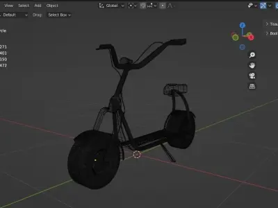 ELECTRIC SCOOTER-PURPLE 3D model