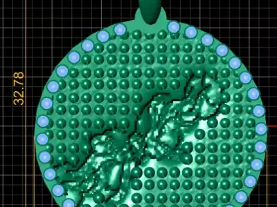 gold round pendant  3D printable model  3D print model