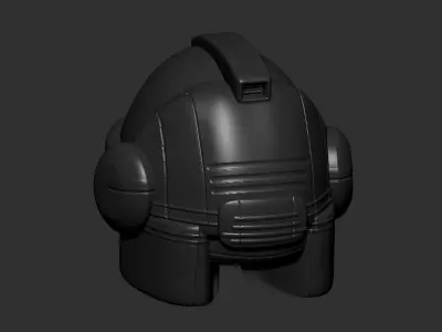 helmet high poly sculpt 3d printable 3D model shop