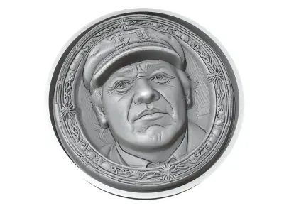 Diego Maradona Footballer Medallion 3D print model