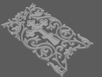 Central decor ornament for furniture 3D model 527