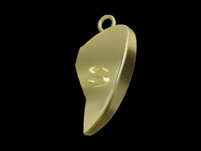 Pairing Heart Pendant with Customizable Letters 3D print model