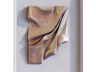 modern 3d frame wave set 779 Low-poly 3D model