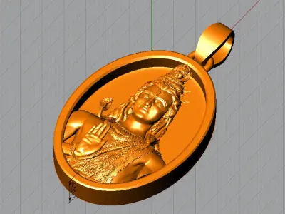 Shiv Ji Pendant 3D print model