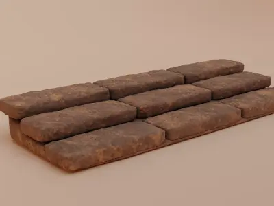 Desert Rock Stairs 2 Free low-poly 3D model