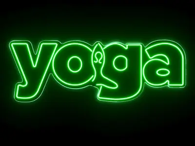 Yoga Neon Sign 3D model