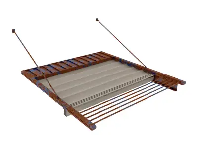 Motorized Pergola 1 worn 3 3D model