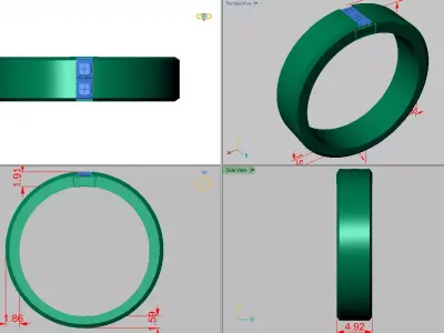 men weeding band 2 princess 3D print model