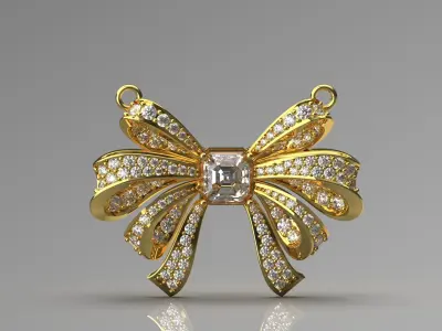 Bow tie pendant jp0004 3D print model